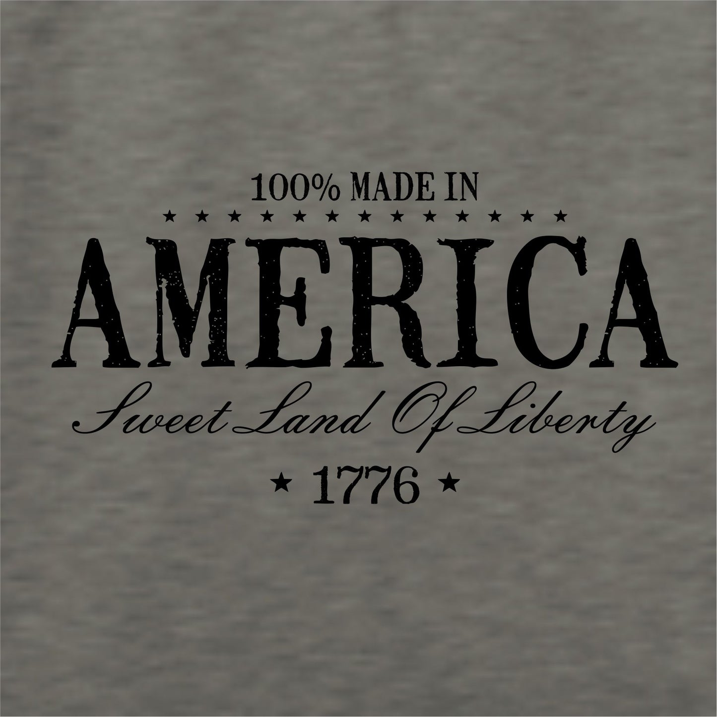 America Sweet Land Of Liberty 1776 Women's Patriotic T-Shirt (heather steel)