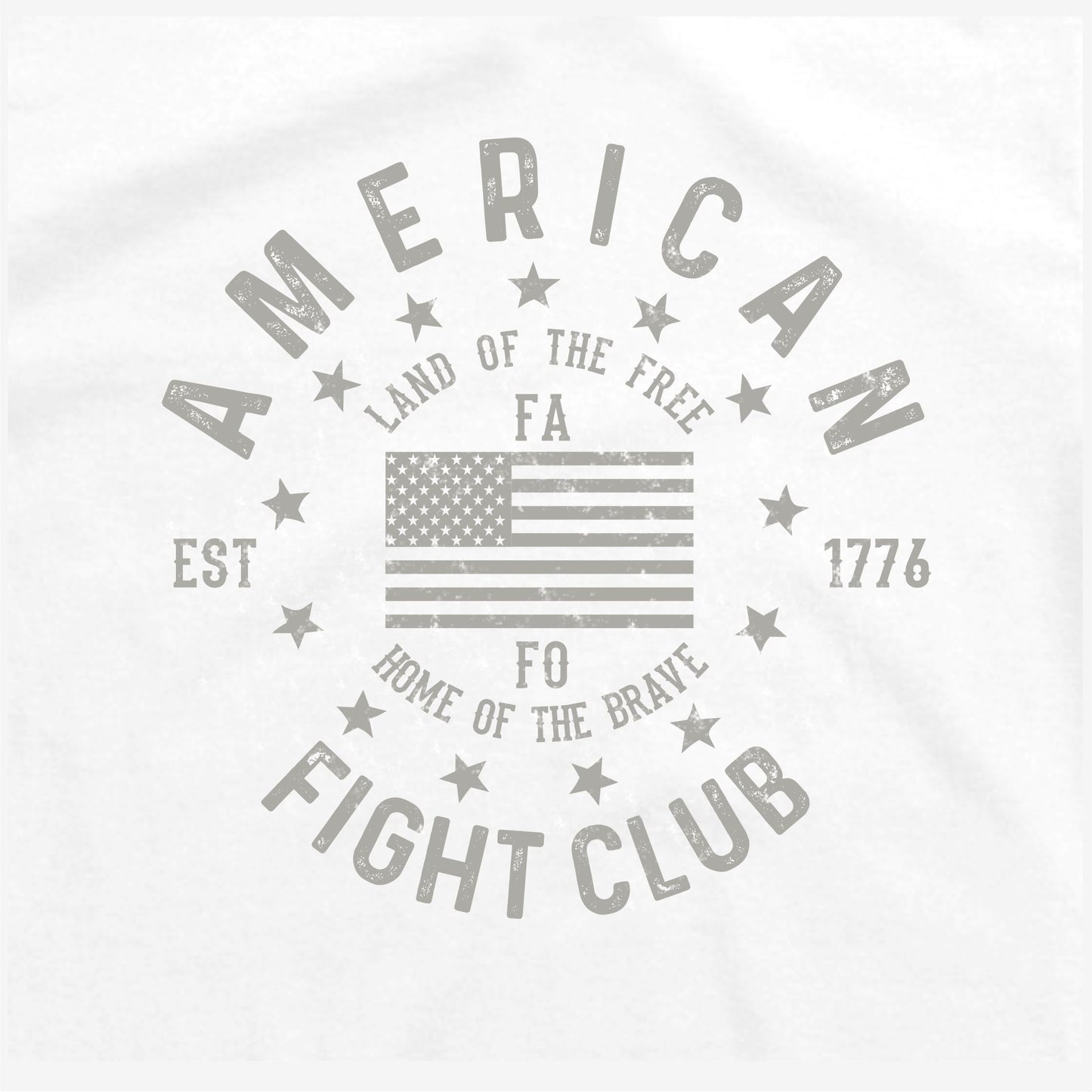 American Fight Club Men's Patriotic T-Shirt (white)