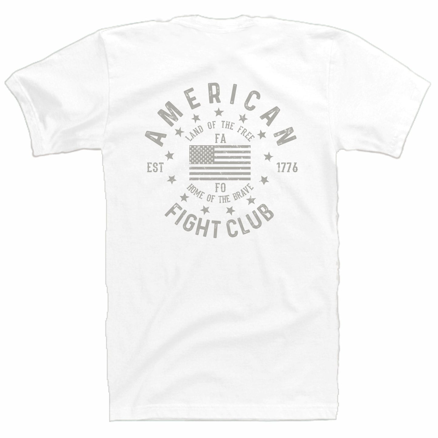 American Fight Club Men's Patriotic T-Shirt (white)