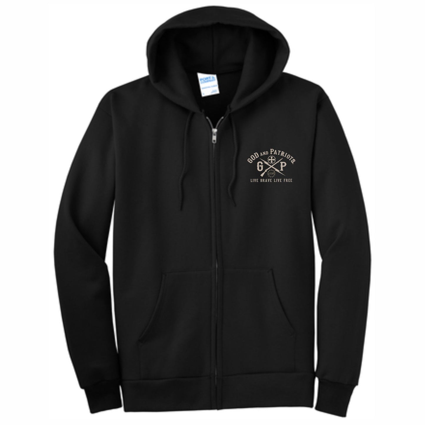 American Freedom Born By The Blood Eagle Patriotic Zip-Up Hoodie