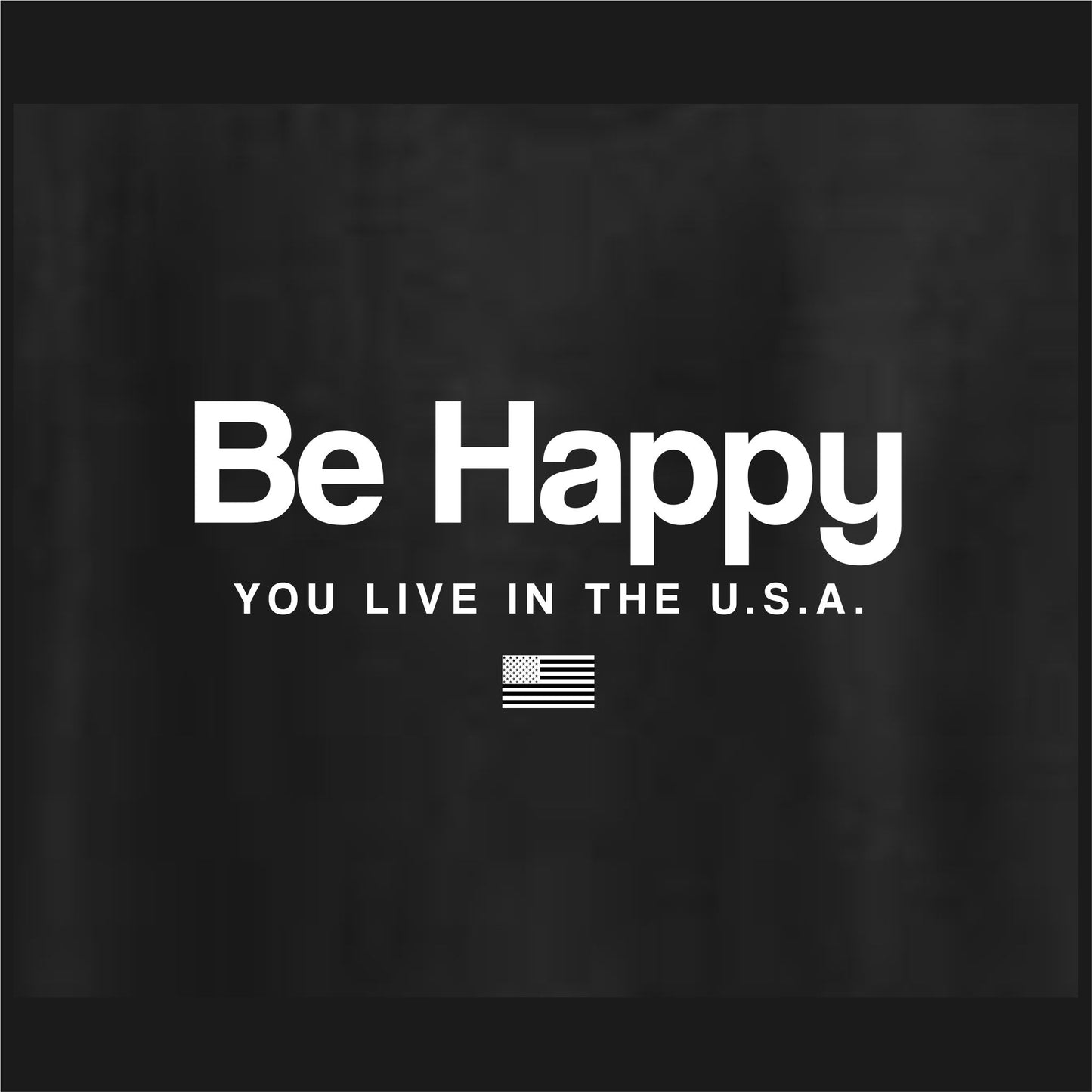 Be Happy You Live In USA Men's Patriotic T-Shirt (black)