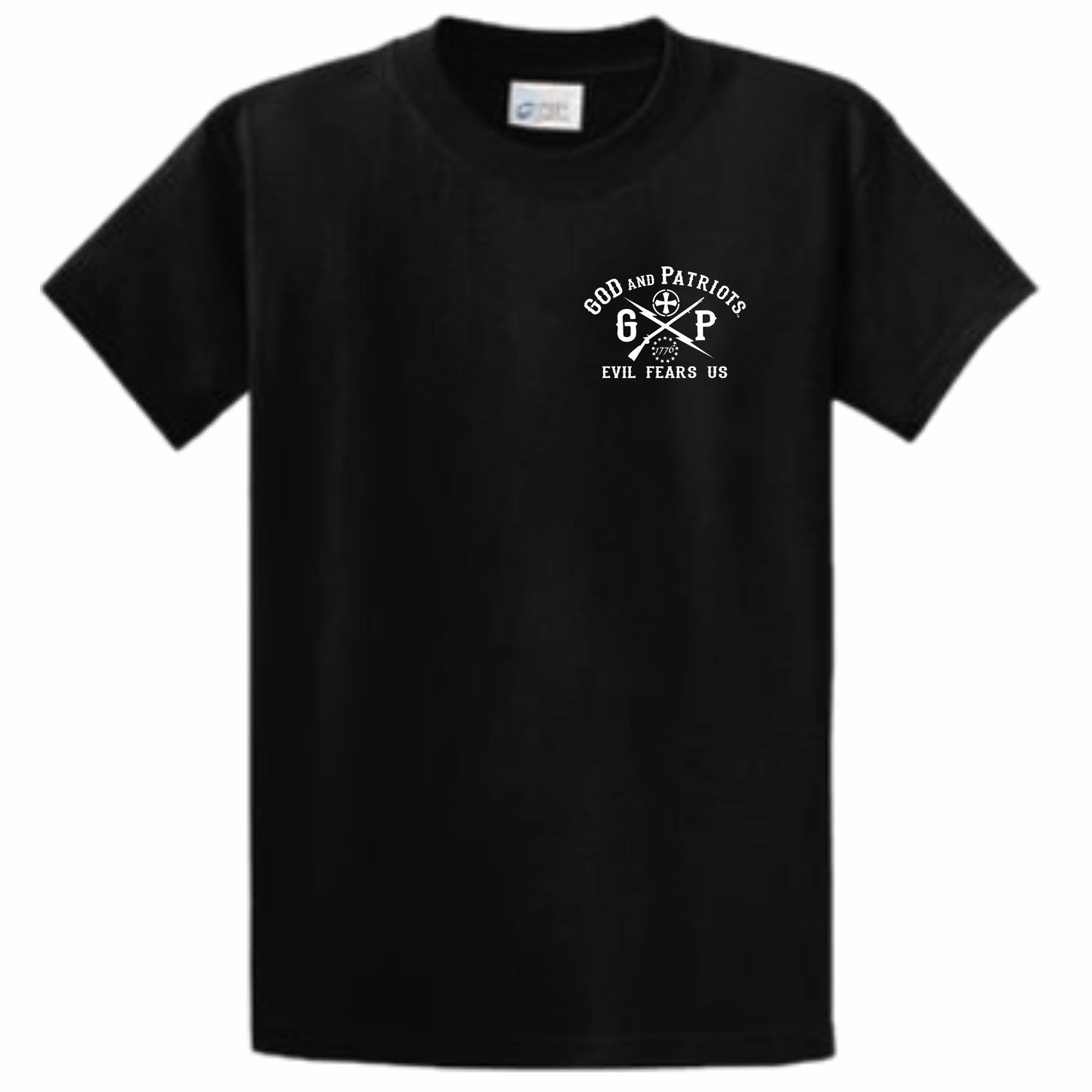 Evil Reigns When Good Men Do Nothing Men's Patriotic T-Shirt (black)