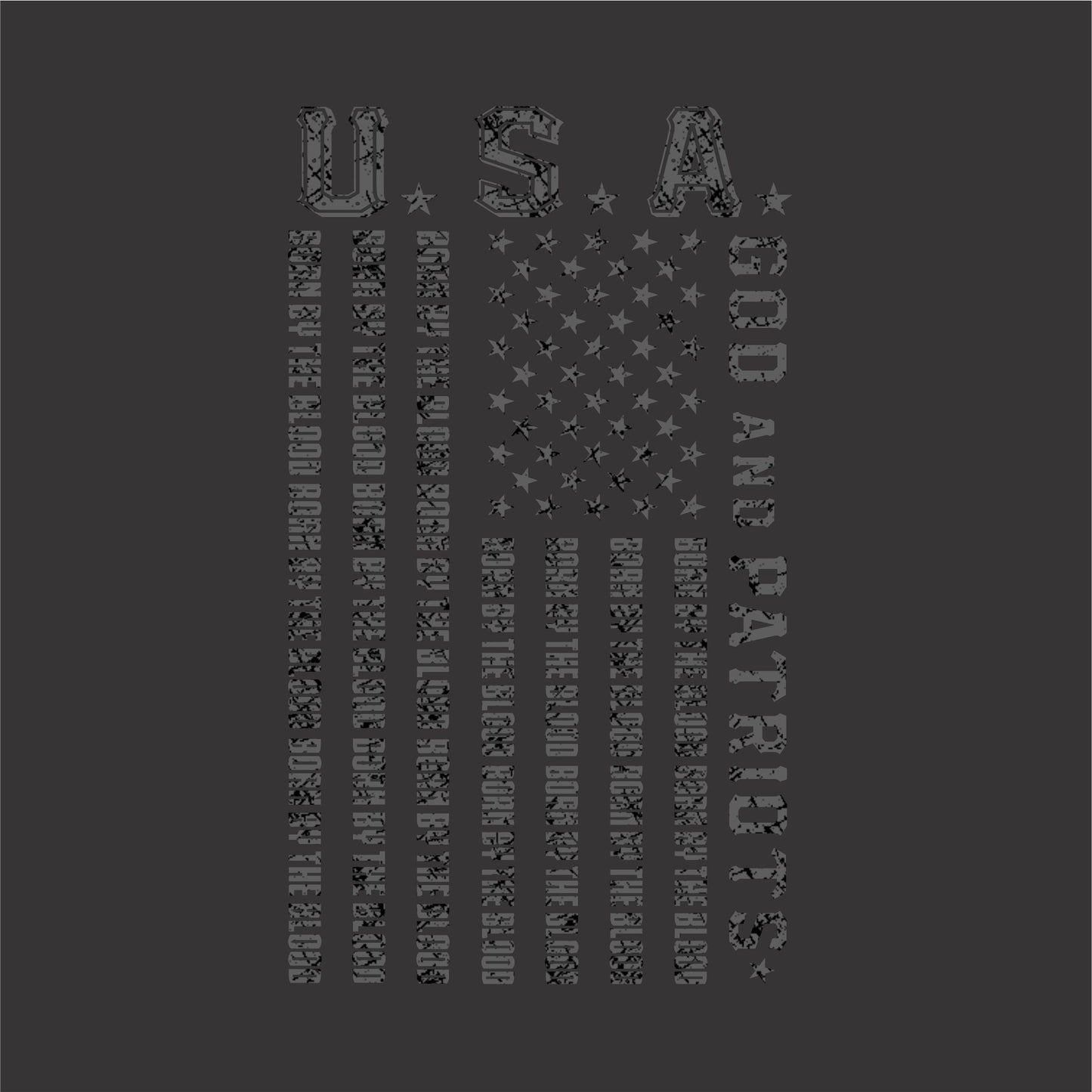 Freedom USA Flag God And Patriots Men's Long Sleeve T-Shirt (black)