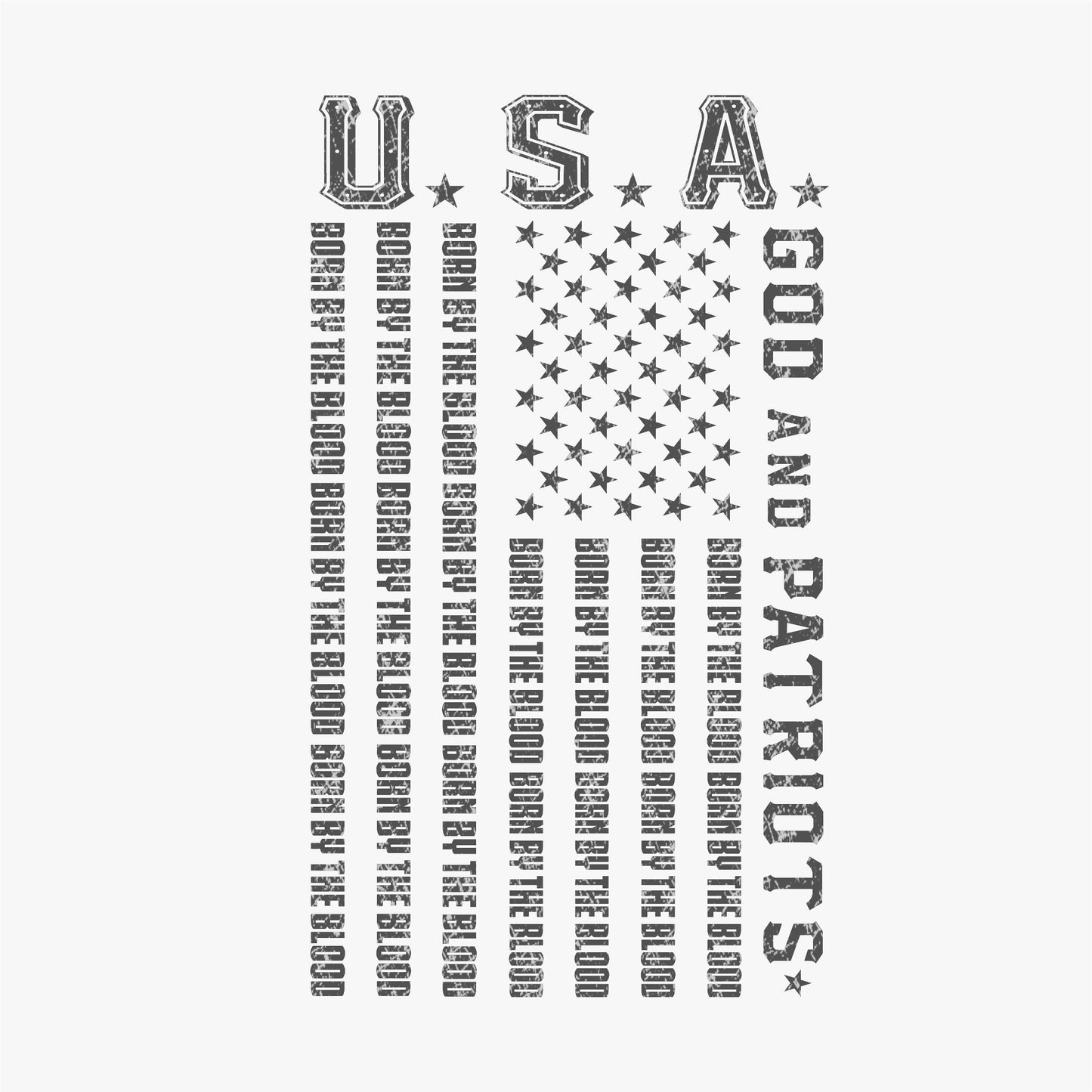Freedom USA Flag God And Patriots Men's Long Sleeve T-Shirt (white)