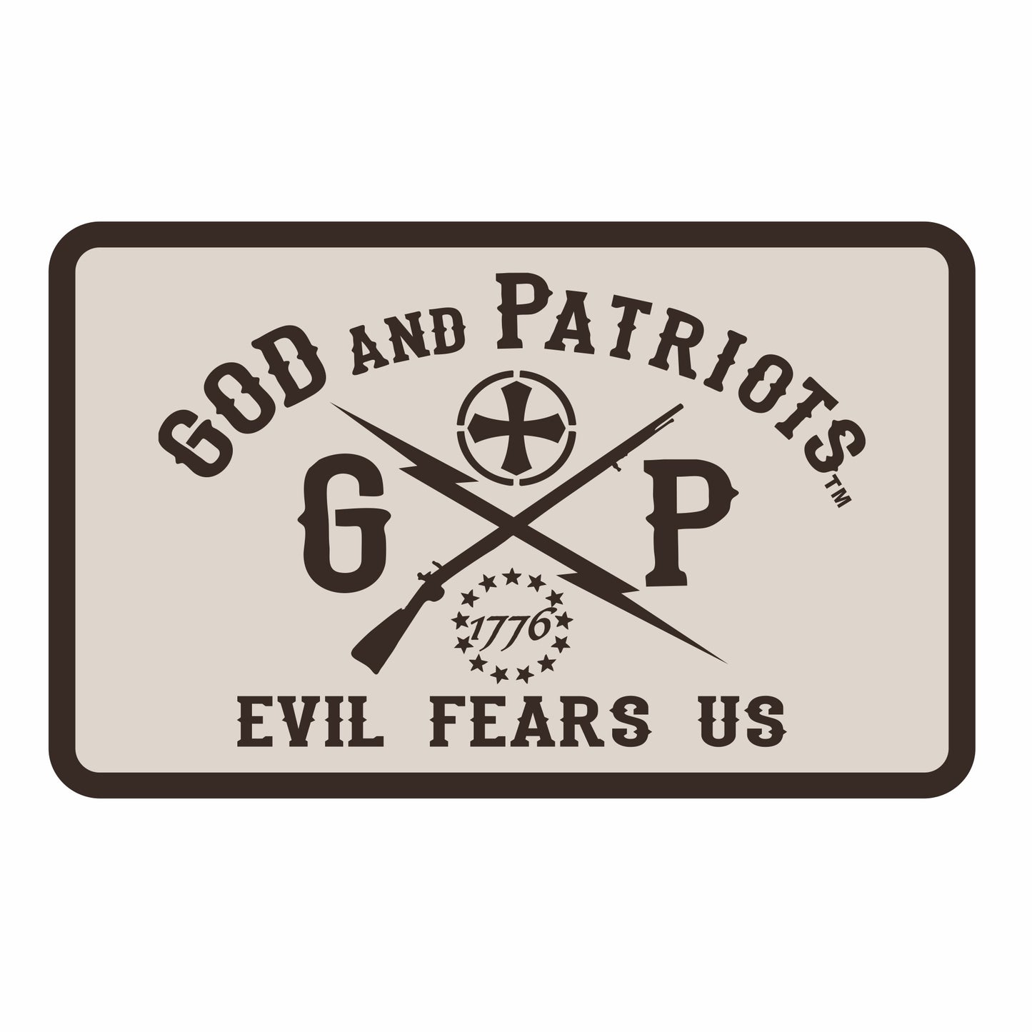 Black Cuffed Chunky Knit Beanie With GP Evil Fears Us Logo Patch