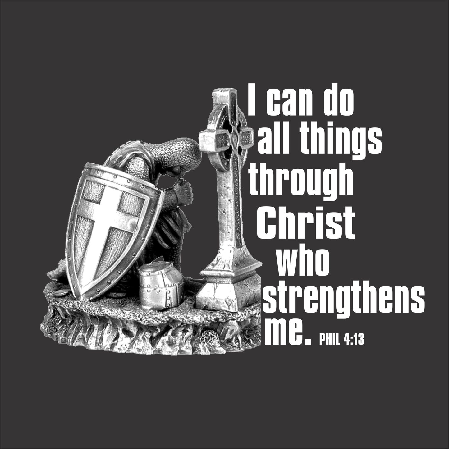 I Can Do All Things Through Christ Warrior Men's T-Shirt (black)