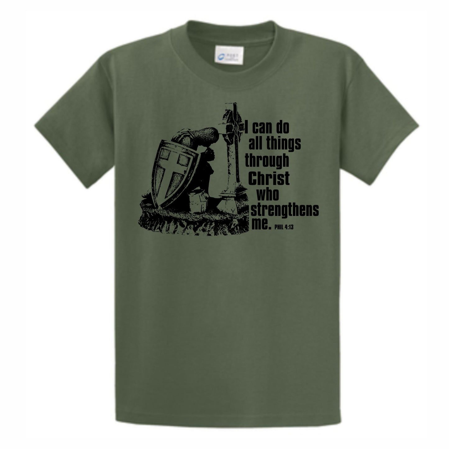 I Can Do All Things Through Christ Warrior Men's T-Shirt (military green)