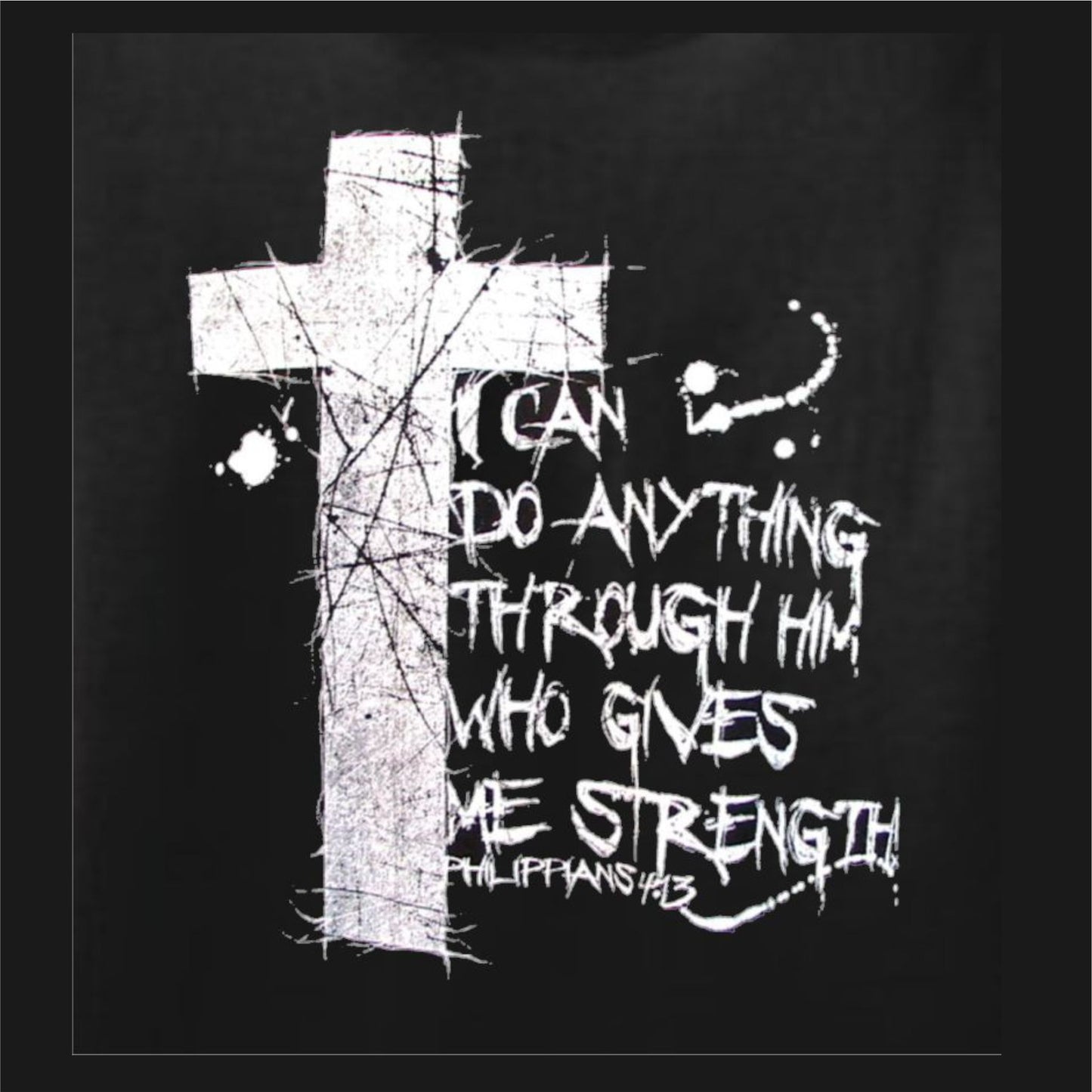 I Can Do Anything Through Him Men's Christian Long Sleeve T-Shirt