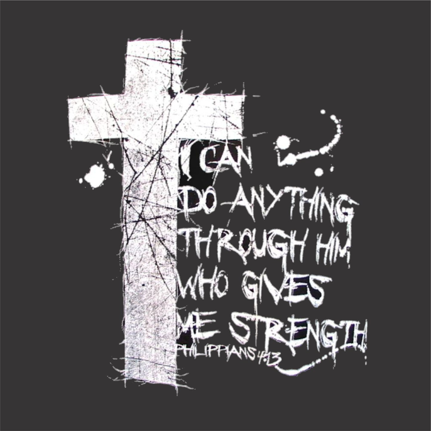 I Can Do Anything Through Him Men's Christian T-Shirt (black)