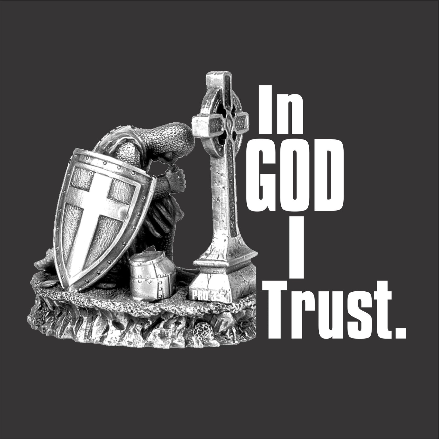 In God I Trust Warrior Men's Christian T-Shirt (black)