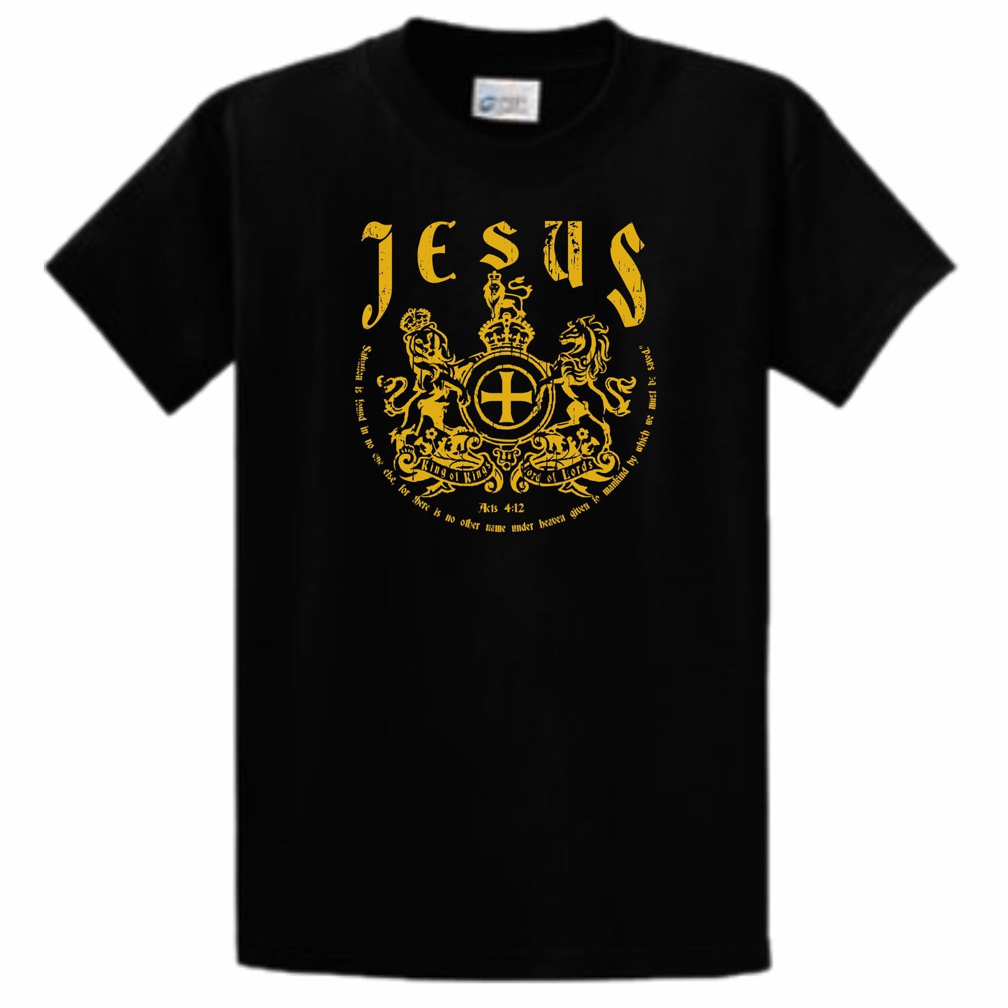 Jesus King Of Kings Lord Of Lords Men's Christian T-Shirt (black)