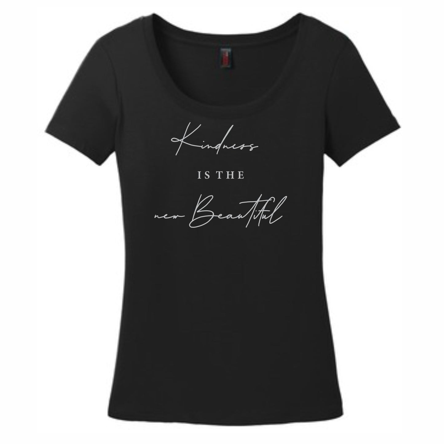 Kindness Is The New Beautiful Women's Christian Scoop Neck T-Shirt (black)