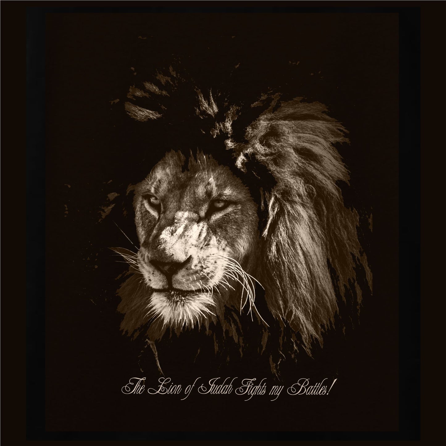 The Lion Of Judah Fights My Battles Men's Long Sleeve T-Shirt