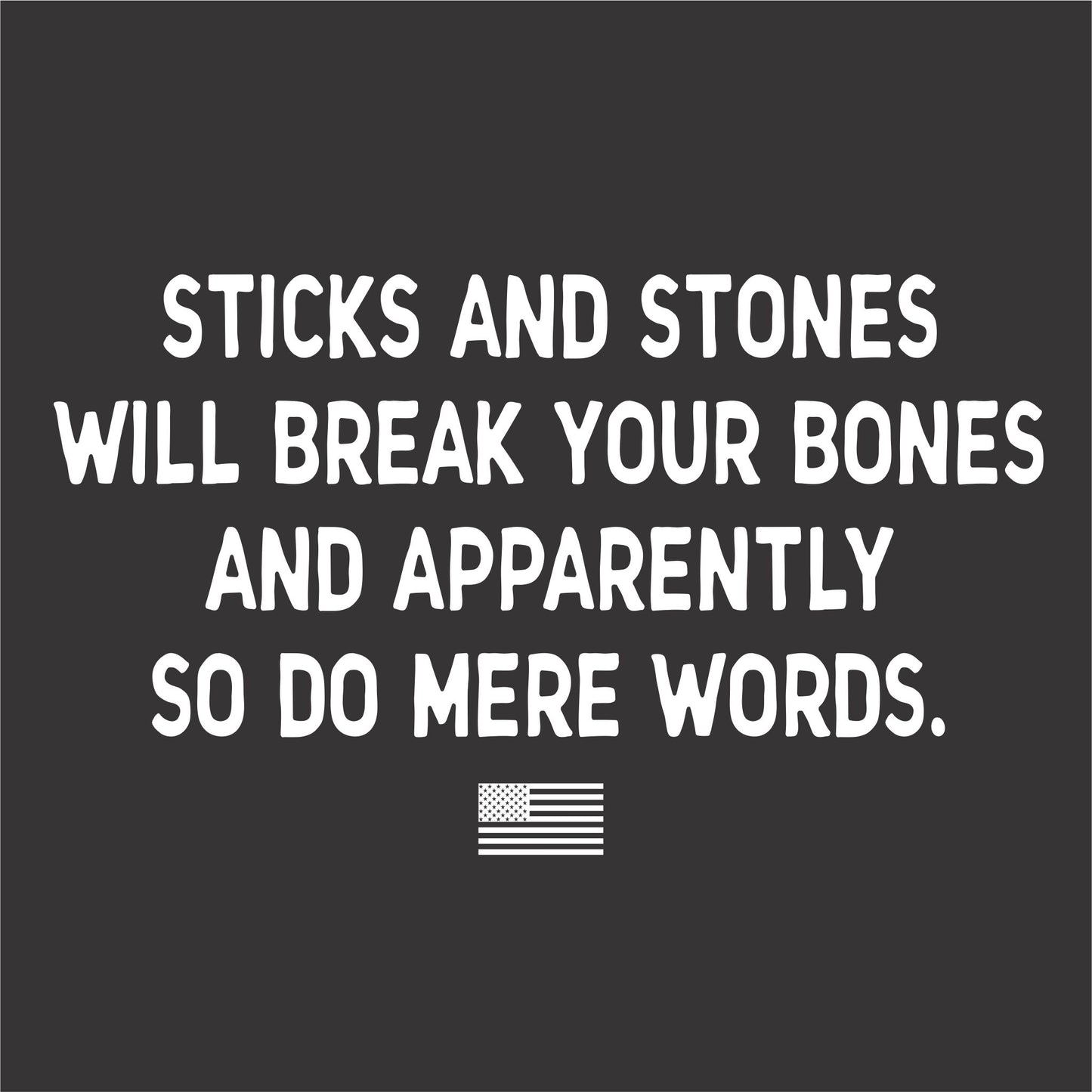 Sticks And Stones Men's Patriotic T-Shirt (black)