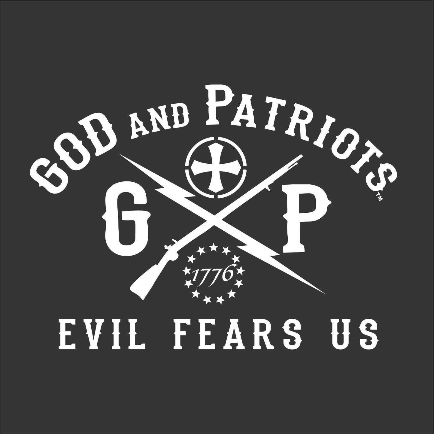 Sticks And Stones Men's Patriotic T-Shirt (black)