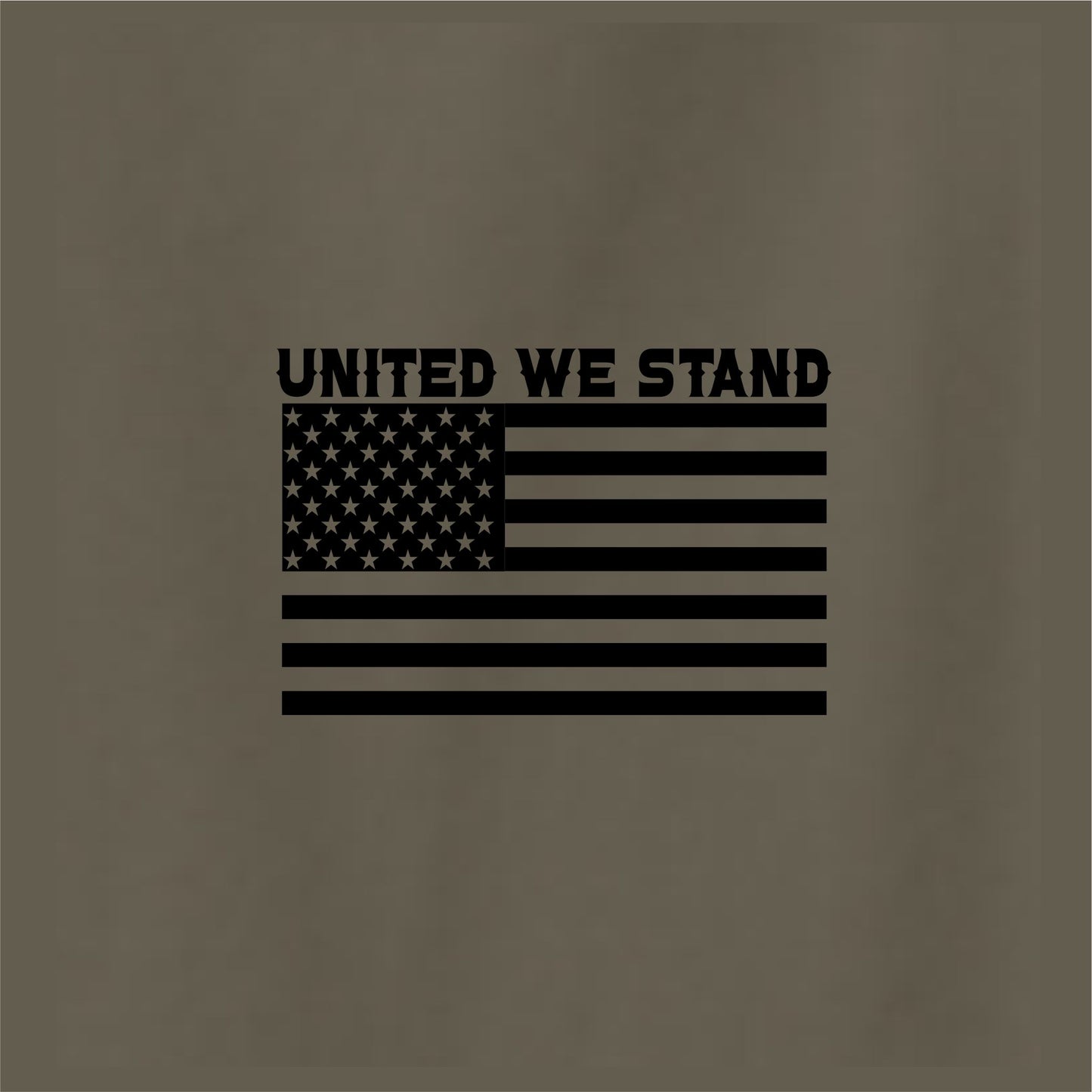 United We Stand Men's Patriotic T-Shirt (prairie dust)