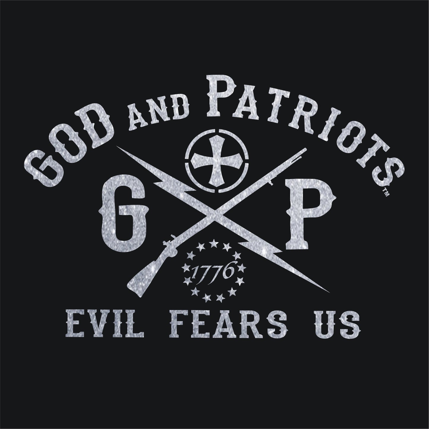 USA Eagle Seal In God We Trust Women's Patriotic Deep V Neck T-Shirt (black)