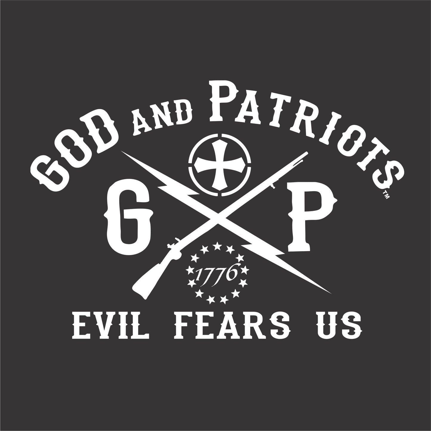 We The People / Evil Fears Us Men's Patriotic T-Shirt