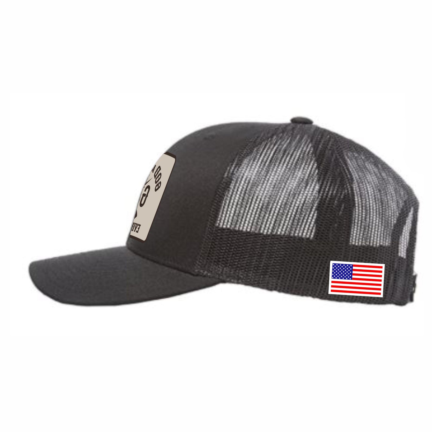 God And Patriots Patriotic YP Classics Trucker Cap Black / Black Mesh