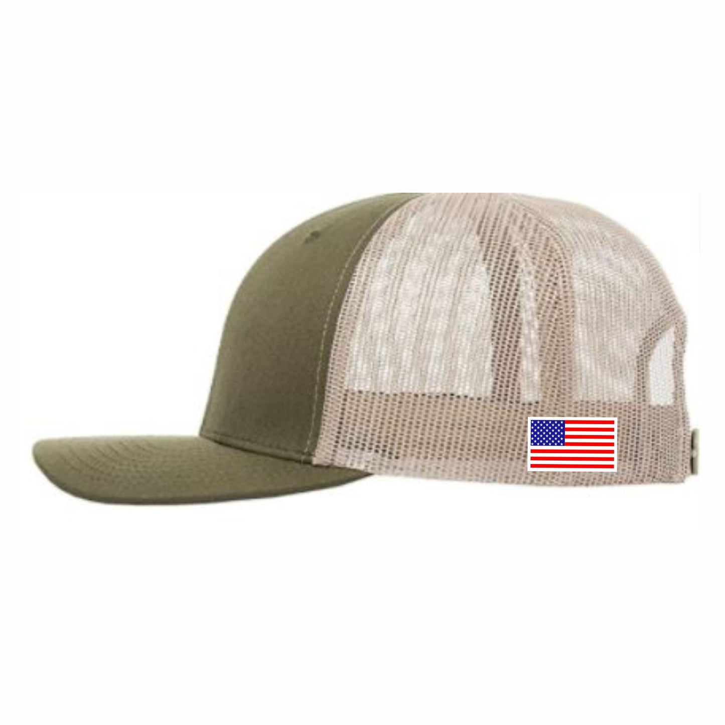 Patriotic YP Classics Trucker Cap Moss Green / Khaki Mesh