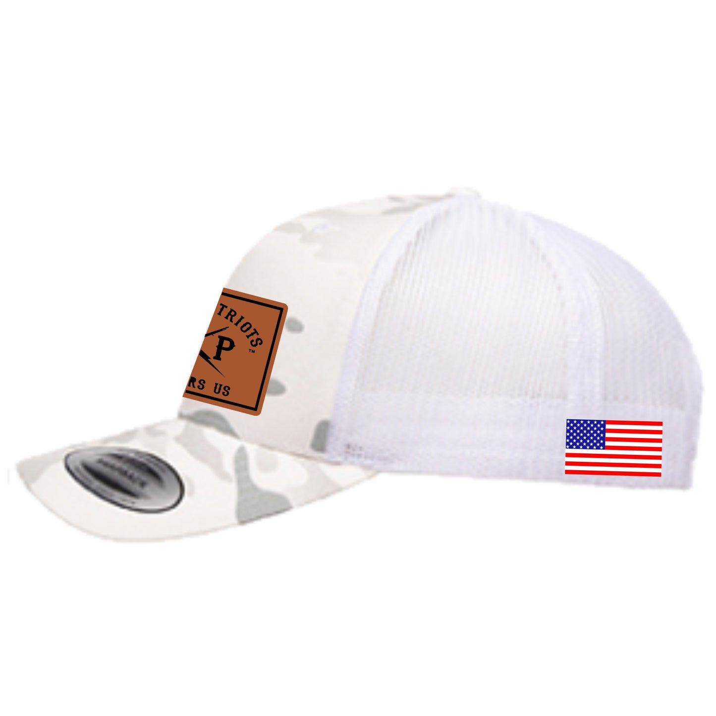 Patriotic YP Classics White Camo Trucker Cap White Mesh