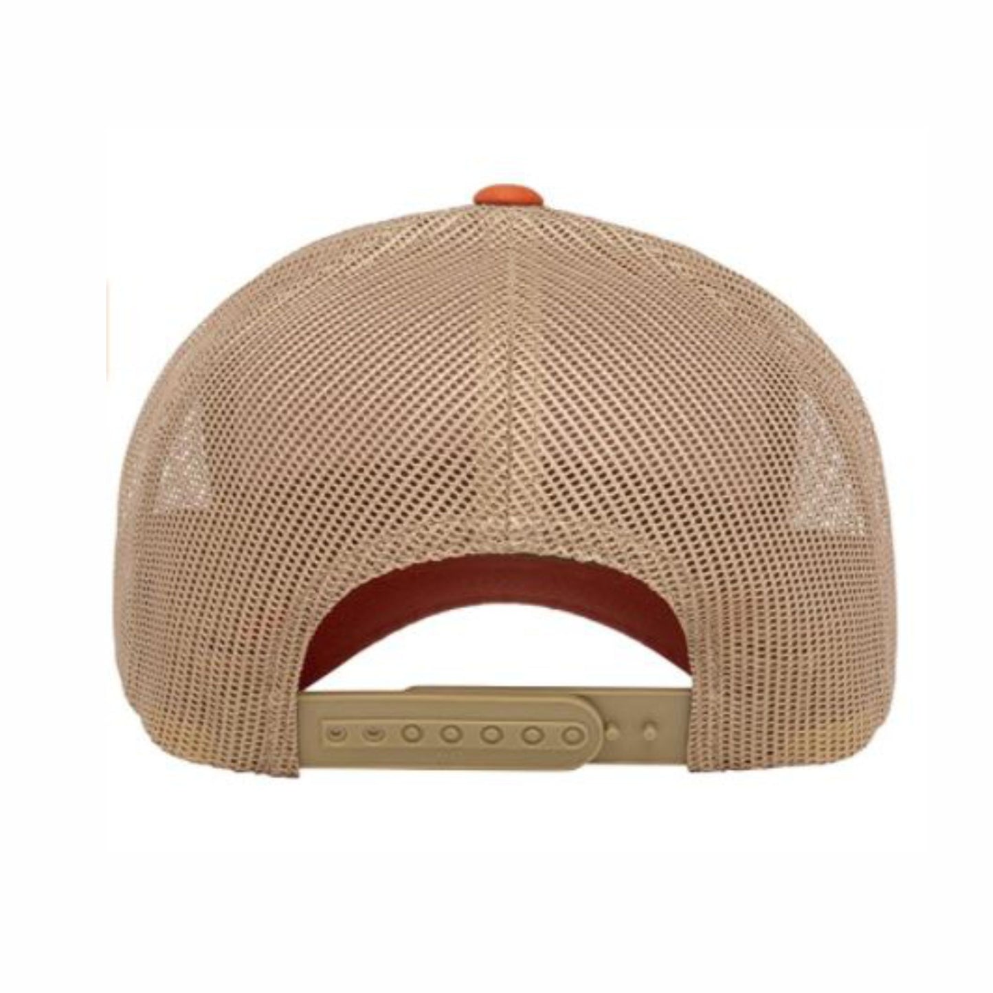 YP Classic Patriotic Snap Back Trucker Cap Orange / khaki Mesh