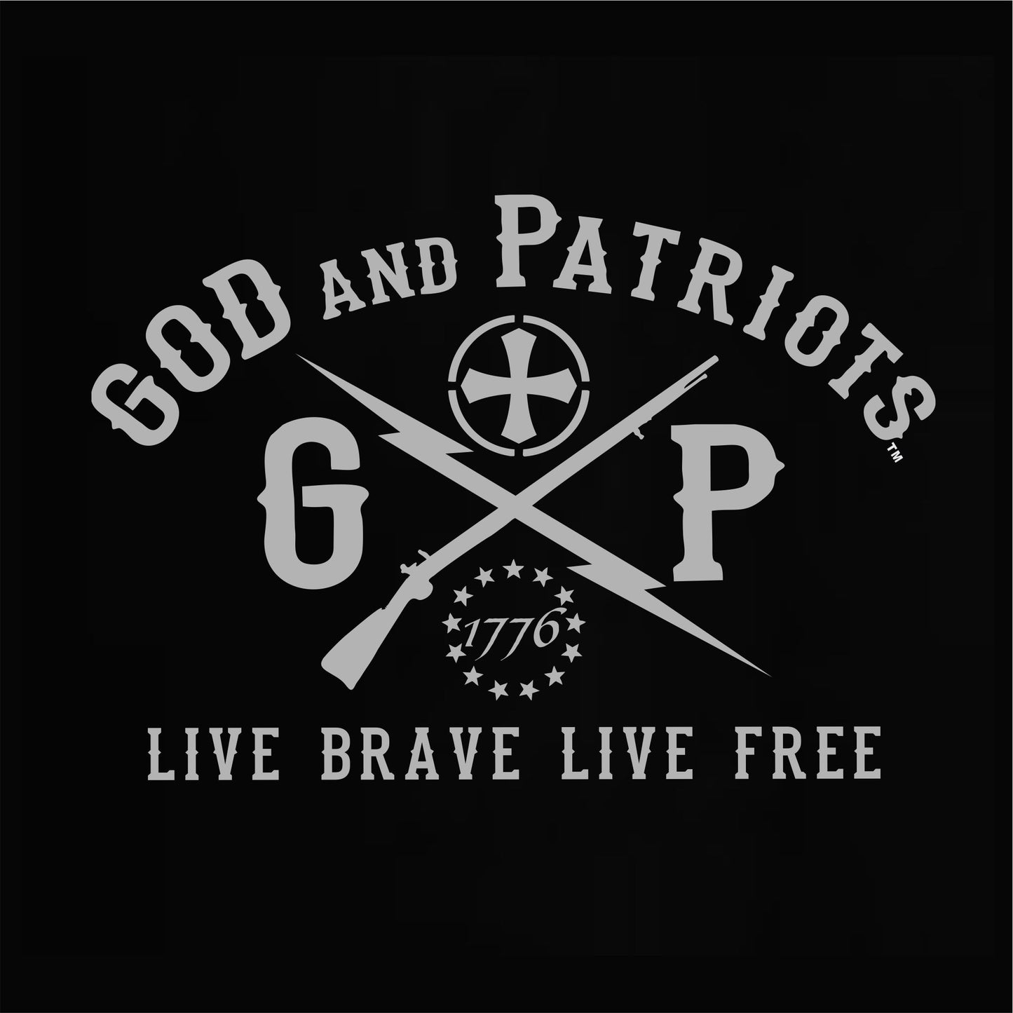 1776 Land Of The Free Home Of The Brave Women's Patriotic T-Shirt (black)