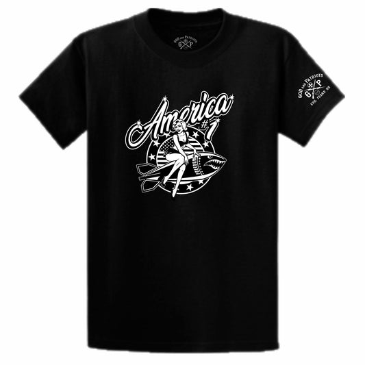 America #1 Freedom Bomb Men's Patriotic T-Shirt (black)
