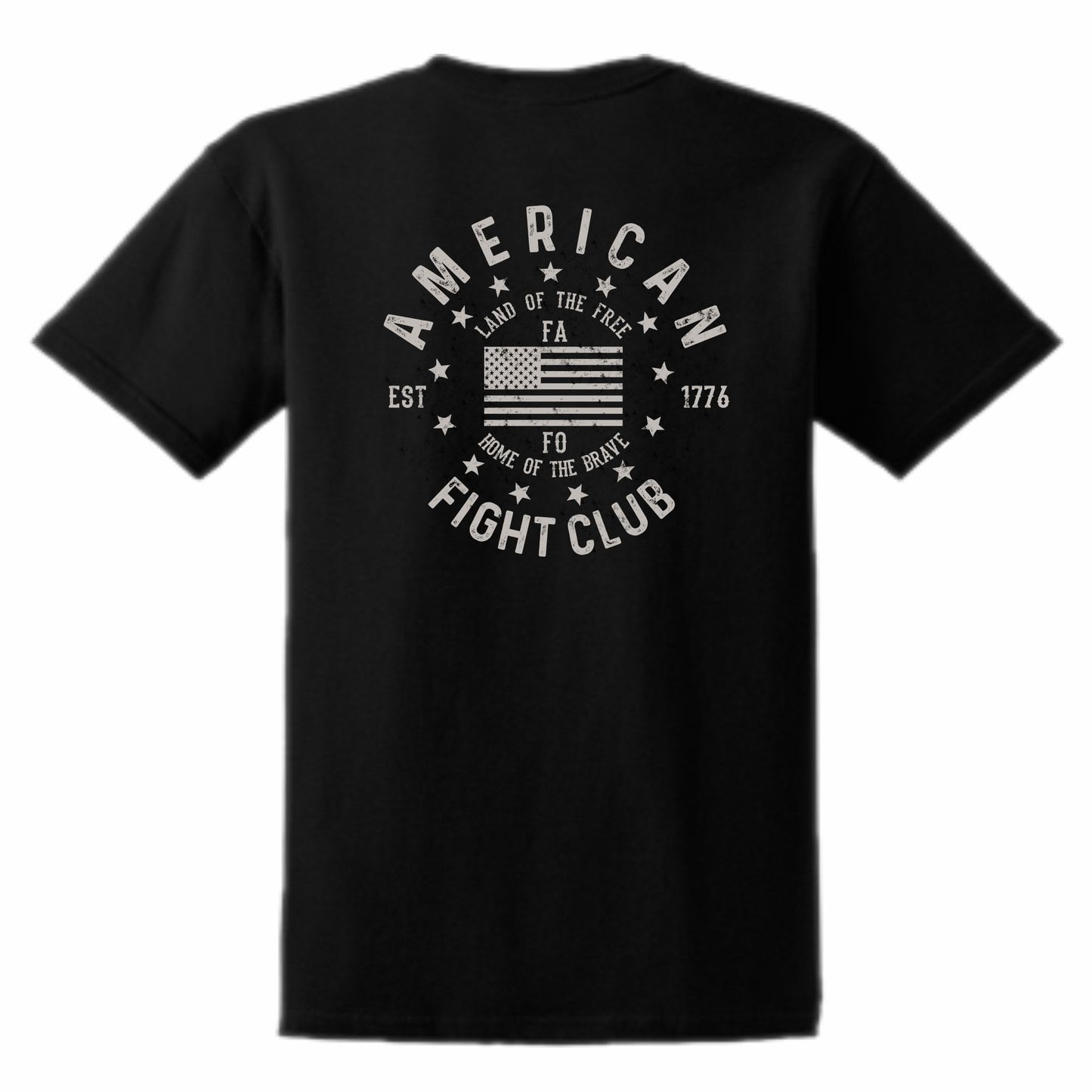 American Fight Club Men's Patriotic T-Shirt (black)