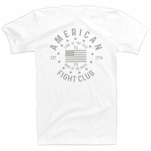 American Fight Club Men's Patriotic T-Shirt (white)