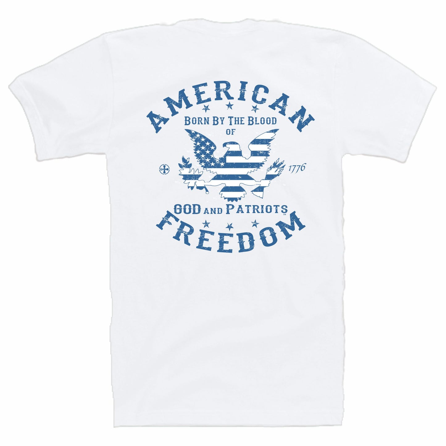American Freedom Stars And Stripes Eagle Patriotic T-Shirt (white)
