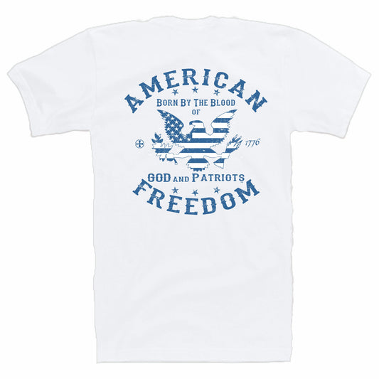 American Freedom Stars And Stripes Eagle Patriotic T-Shirt (white)