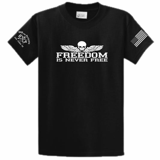 Freedom Is Never Free Men's Patriotic T-Shirt (black)