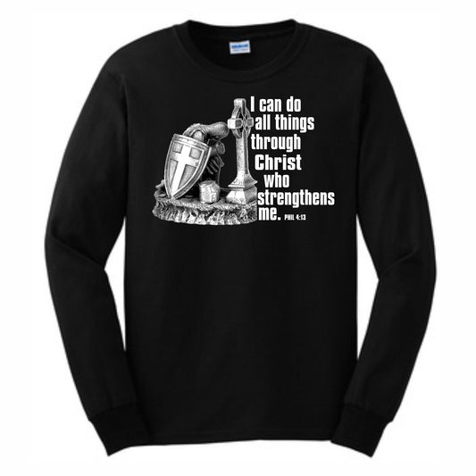I Can Do All Things Through Christ Warrior Men's Long Sleeve T-Shirt