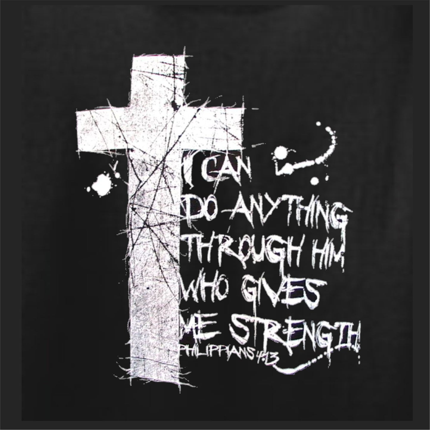 I Can Do Anything Through Him Women's Christian T-Shirt (black)