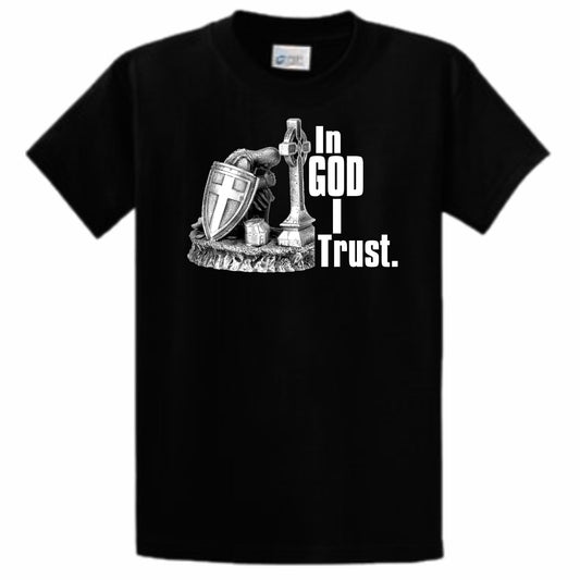 In God I Trust Warrior Men's Christian T-Shirt (black)