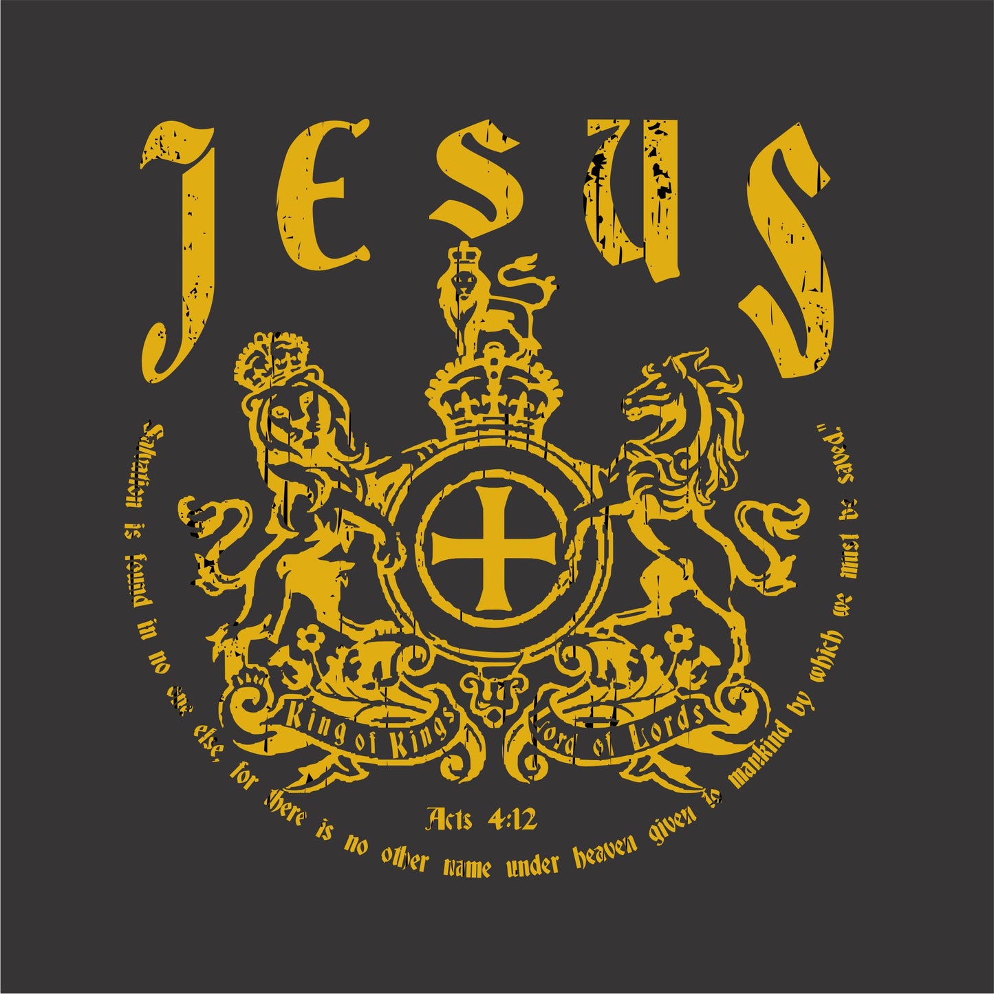 Jesus King Of Kings Lord Of Lords Men's Christian T-Shirt (black)