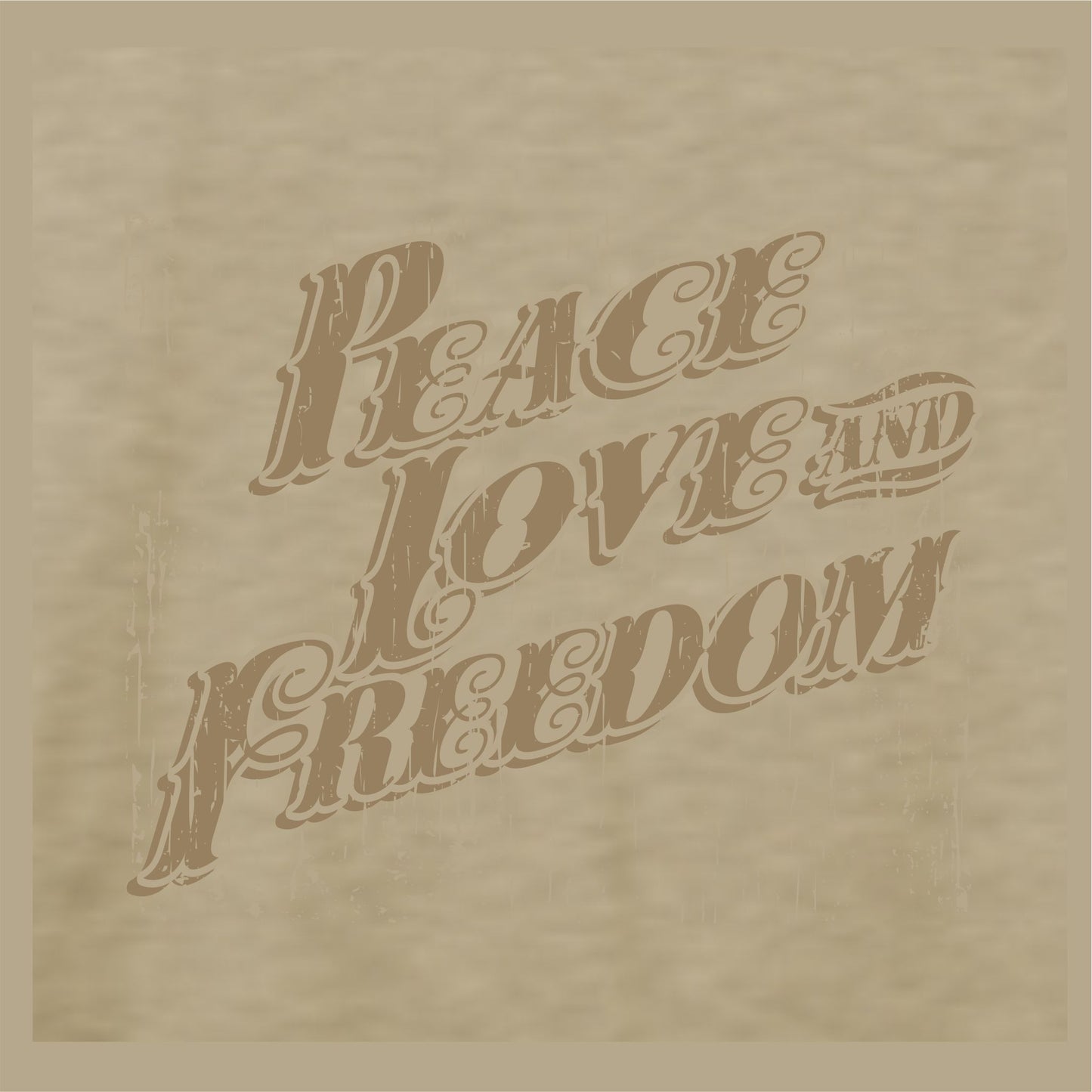Peace Love And Freedom Women's Patriotic T-Shirt (heather tan)