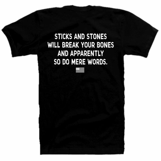 Sticks And Stones Men's Patriotic T-Shirt (black)