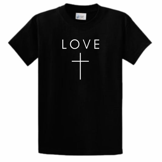 The Cross Is Love Men's Christian T-Shirt (black)