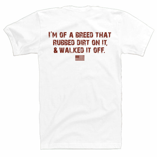 Walk It Off Men's Patriotic T-Shirt (white)