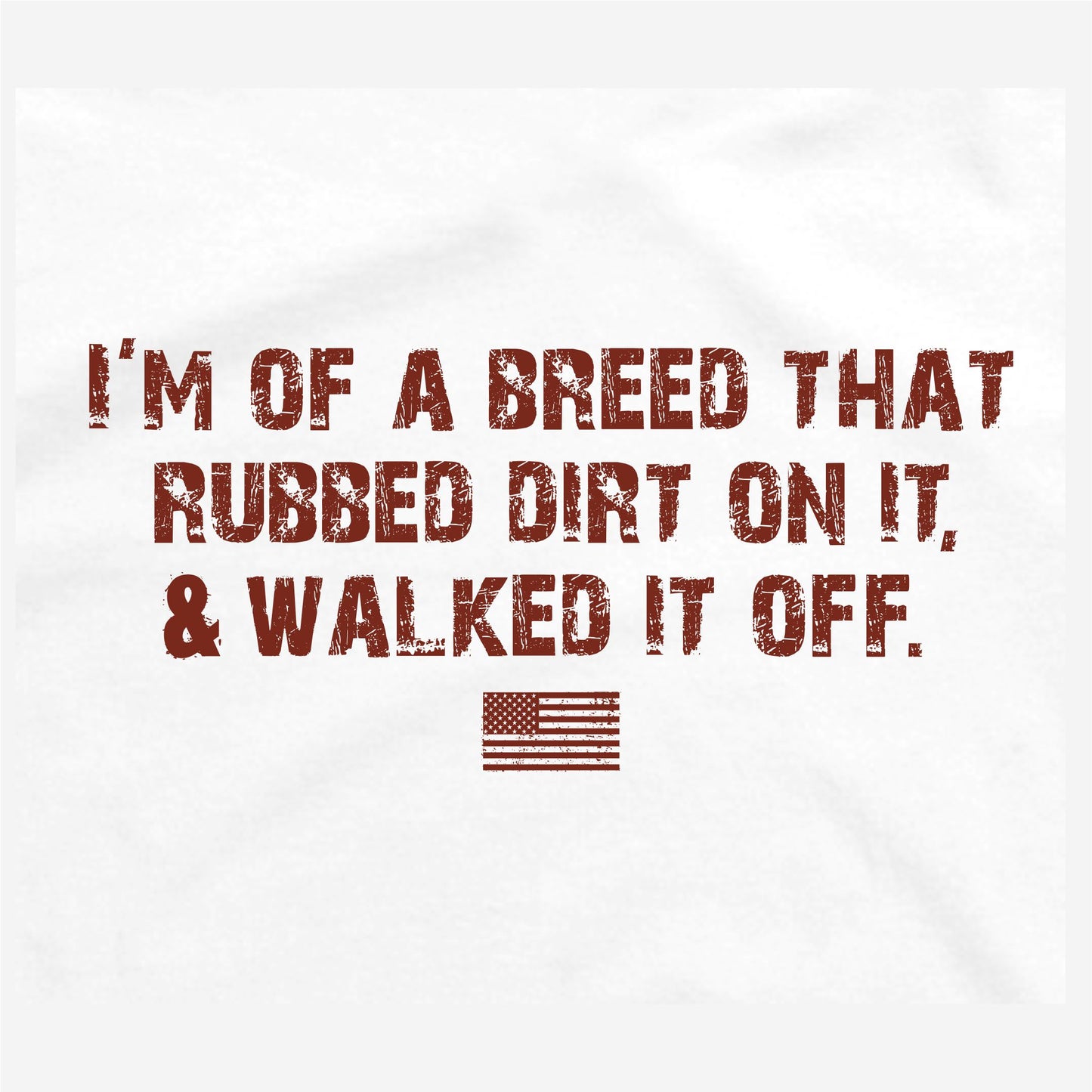Walk It Off Men's Patriotic T-Shirt (white)