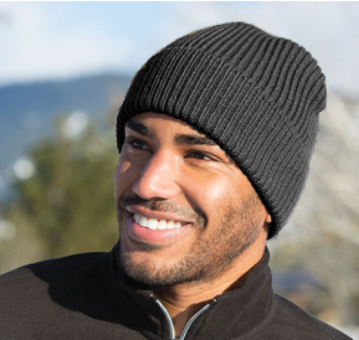 Chunky Rib Knit Watch Cap Beanie With GP Evil Fears Us Logo Patch (black)