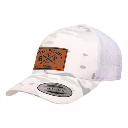 Patriotic YP Classics White Camo Trucker Cap White Mesh